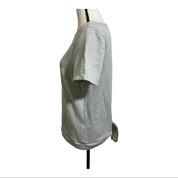 ModCloth womens sweatshirt open back with tie knot bottom grey size Large - Picture 6 of 9